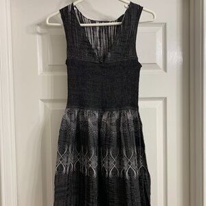 Lapis Brand Women's Black and Gray Sleeveless Dress, Size L
